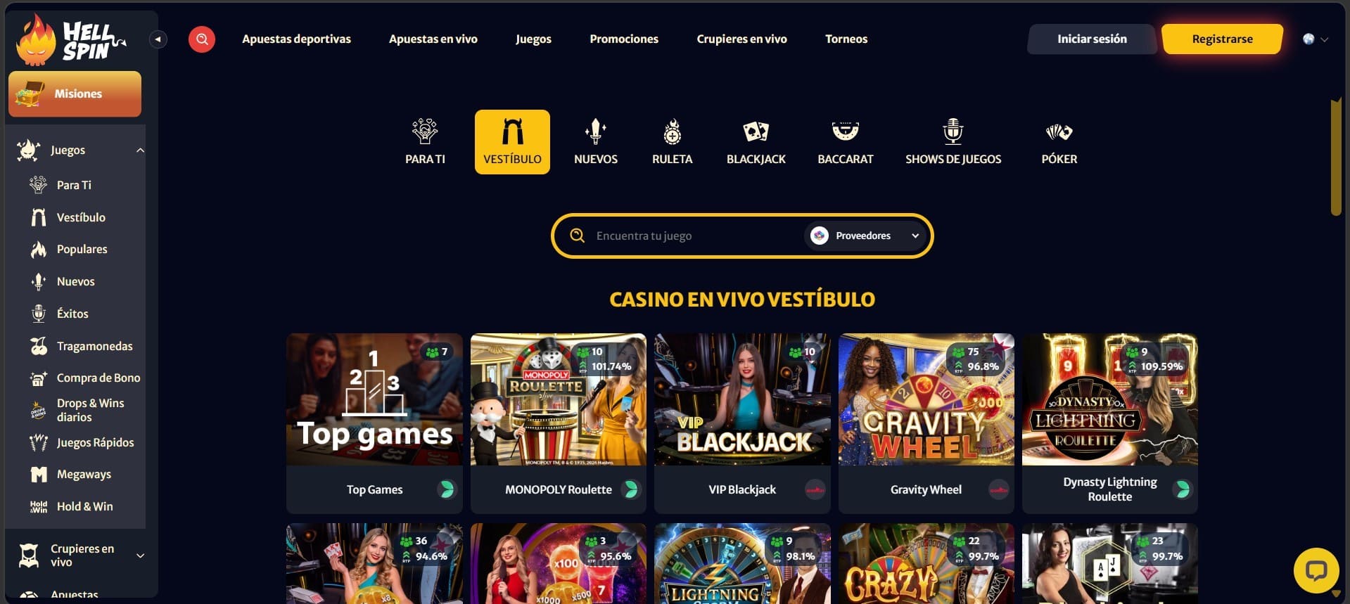 Casino en Vivo Hellspin